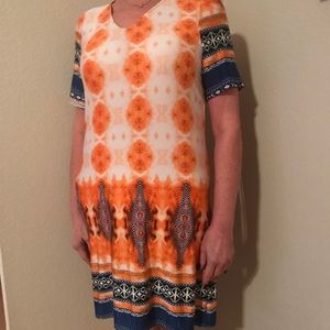 Moa short sleeve polyester dress